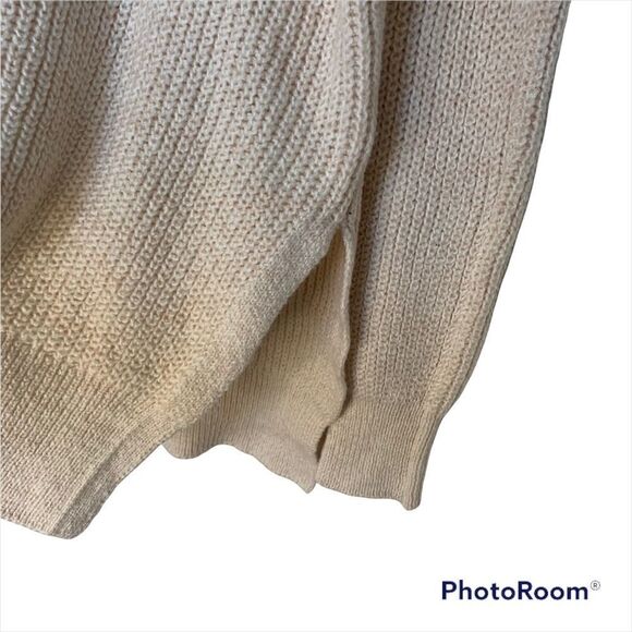 Abound Beige Oatmeal Light Heather Cozy Mock Neck Dolman Tunic Sweater - Picture 6 of 8